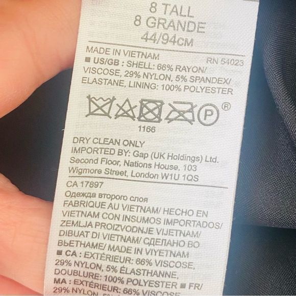 Banana Republic SS Seam Dress Gray Size 8 Tall Sheath Careerwear Midi Lined - Picture 11 of 11